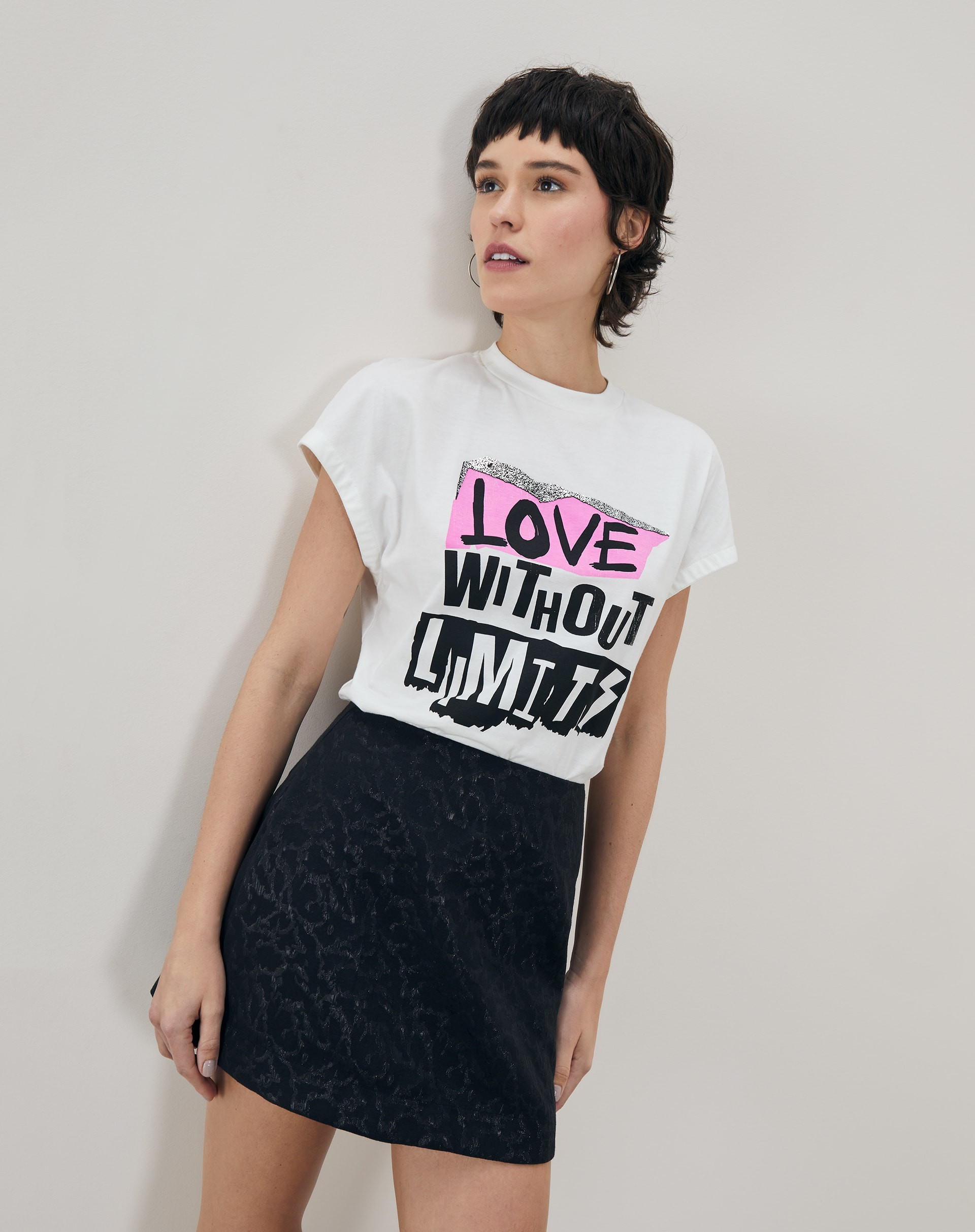 Saia Mini Jacquard Metalizado | Amaro (BR)