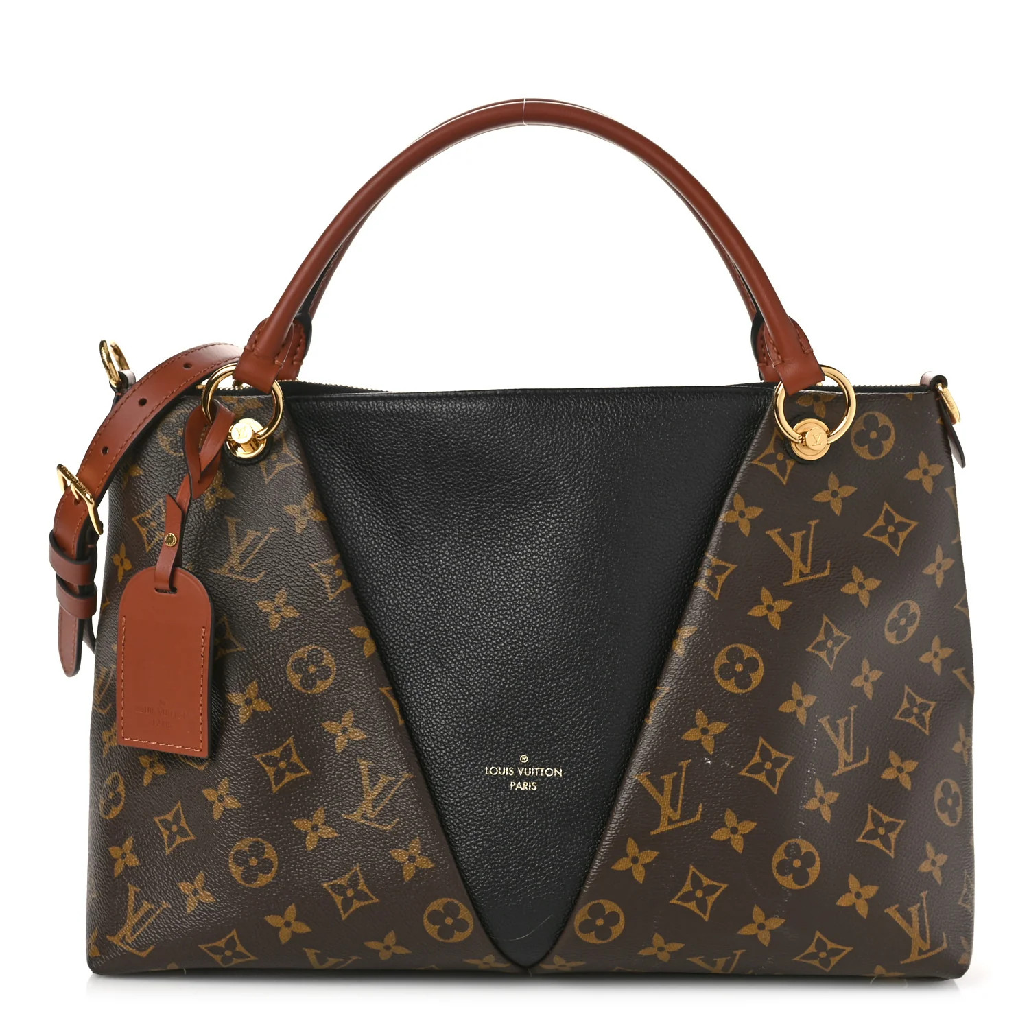 Monogram V Tote MM Black | FASHIONPHILE (US)