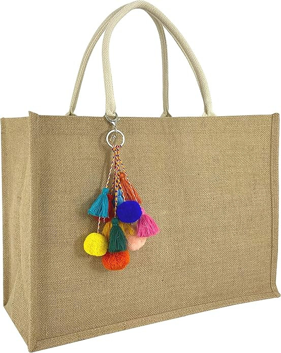 Hibala Woven Large Beach Bag Straw Bag Beach Tote Handmade Weaving Shoulder Bag Tassel Bag Handba... | Amazon (US)