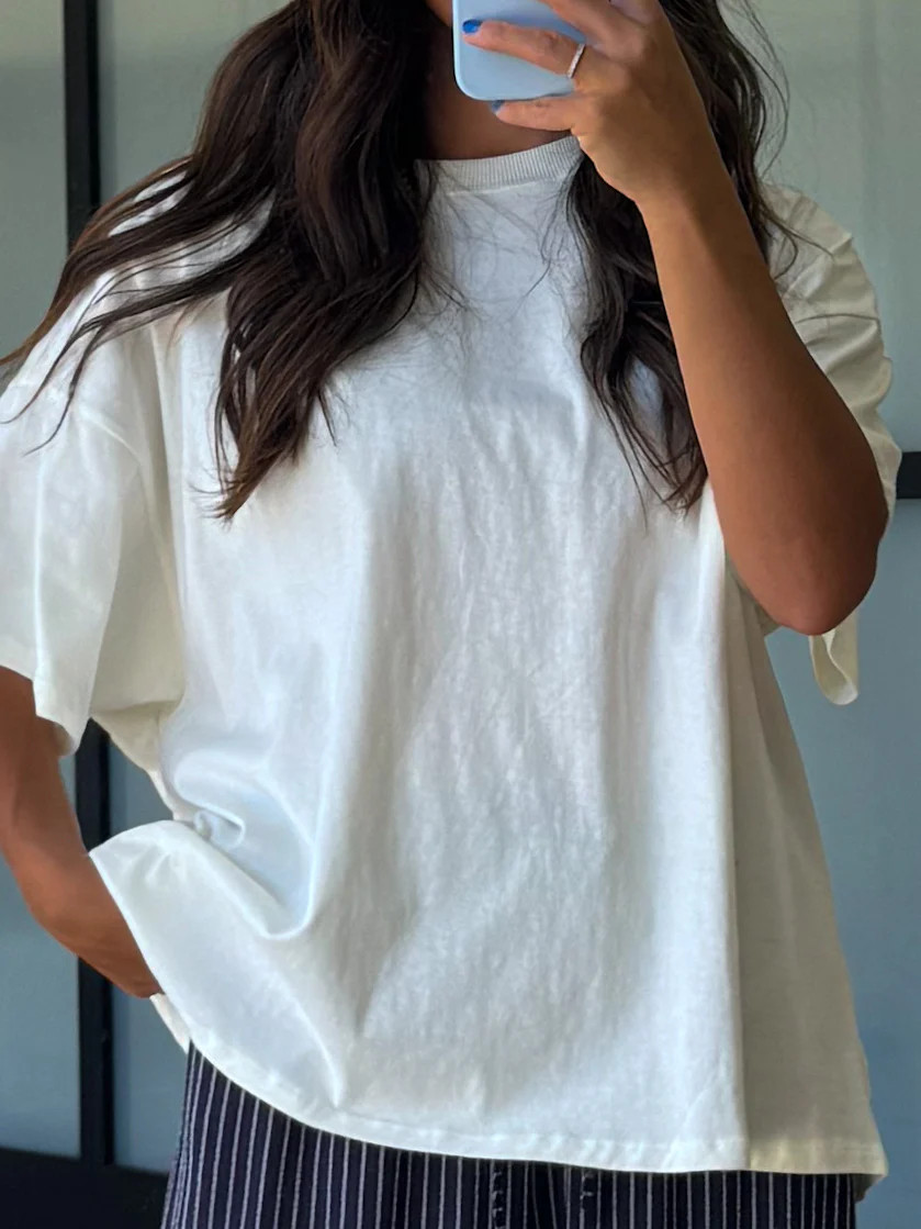 Westport Oversized Tee | Cream | Shop Talulah