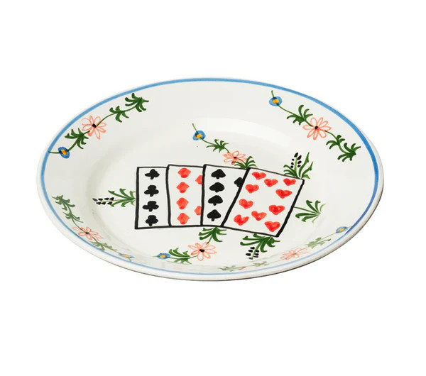 Four Aces Floral Rim Dinner Plate | The Avenue