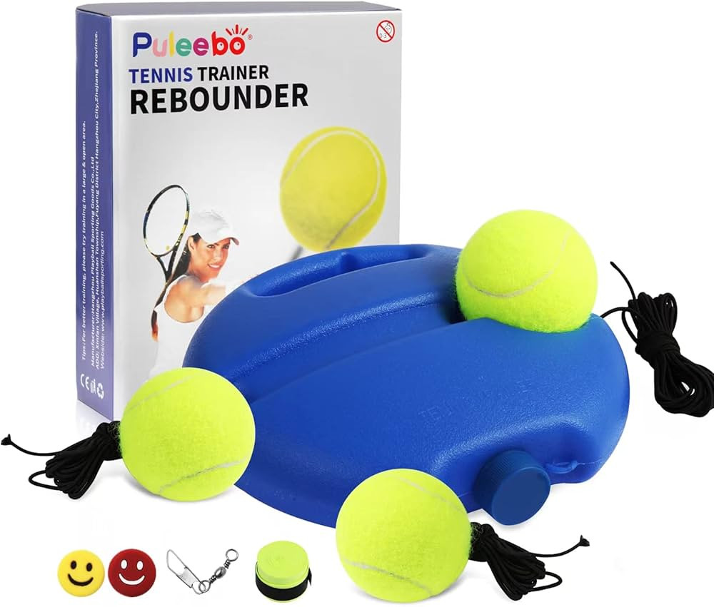 Tennis Trainer Rebound Ball for Self Practice, 3 Balls with String, Anti-Tangle Hook, Vibration D... | Amazon (US)