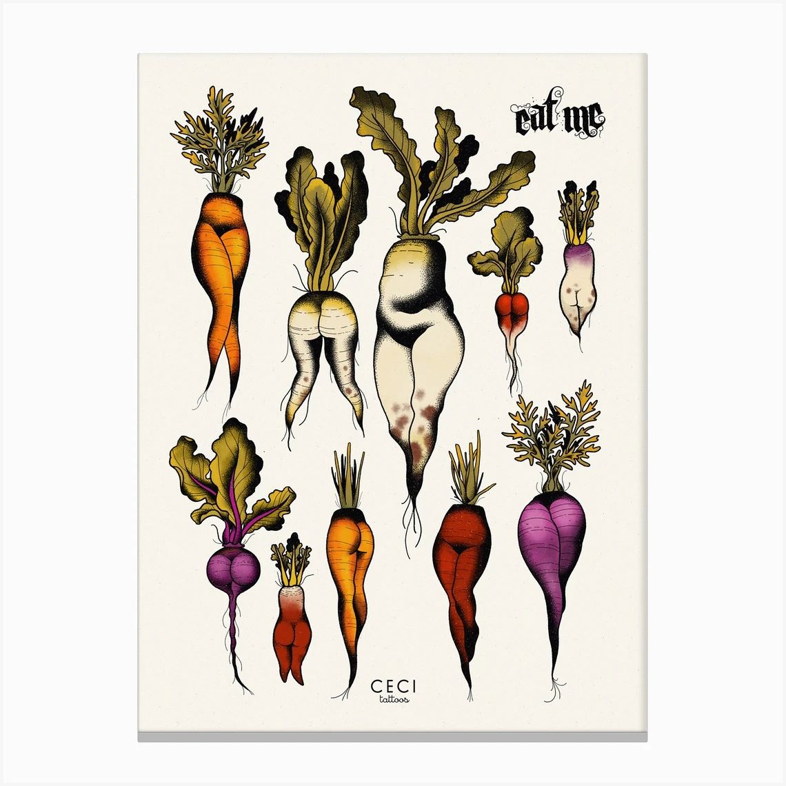 Sexy Root Vegetables  Canvas Print | Fy! (UK)