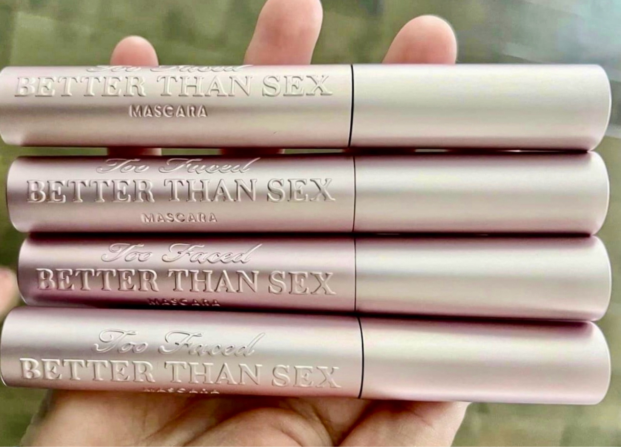 **Unreal Deal Alert!** 👀 I feel so lucky to have collaborated with Too Faced when I was pregnant with my youngest, and now he's 2.5—and I *still* LOVE this mascara! Snag this **4-pack** with **2 original and 2 waterproof mascaras** for as low as **$24** (Reg $116)—just **$6 each** (normally $29 each)! And if you haven’t tried their *Better Than Sex* mascara yet, trust me, it’s a game-changer for voluminous lashes. 

⚠️ New to HSN or using a new email? Use promo code **HOLIDAY24**

#LTKCyberWeek #LTKGiftGuide #LTKHoliday