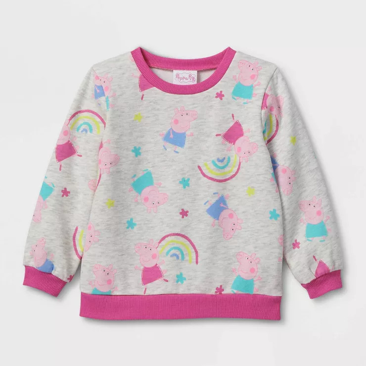 Toddler Girls' Peppa Pig Printed Pullover Sweatshirt | Target