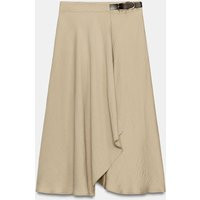 Zara - Buckle Midi Skirt - Mid-Camel - S - Woman | Zara UK