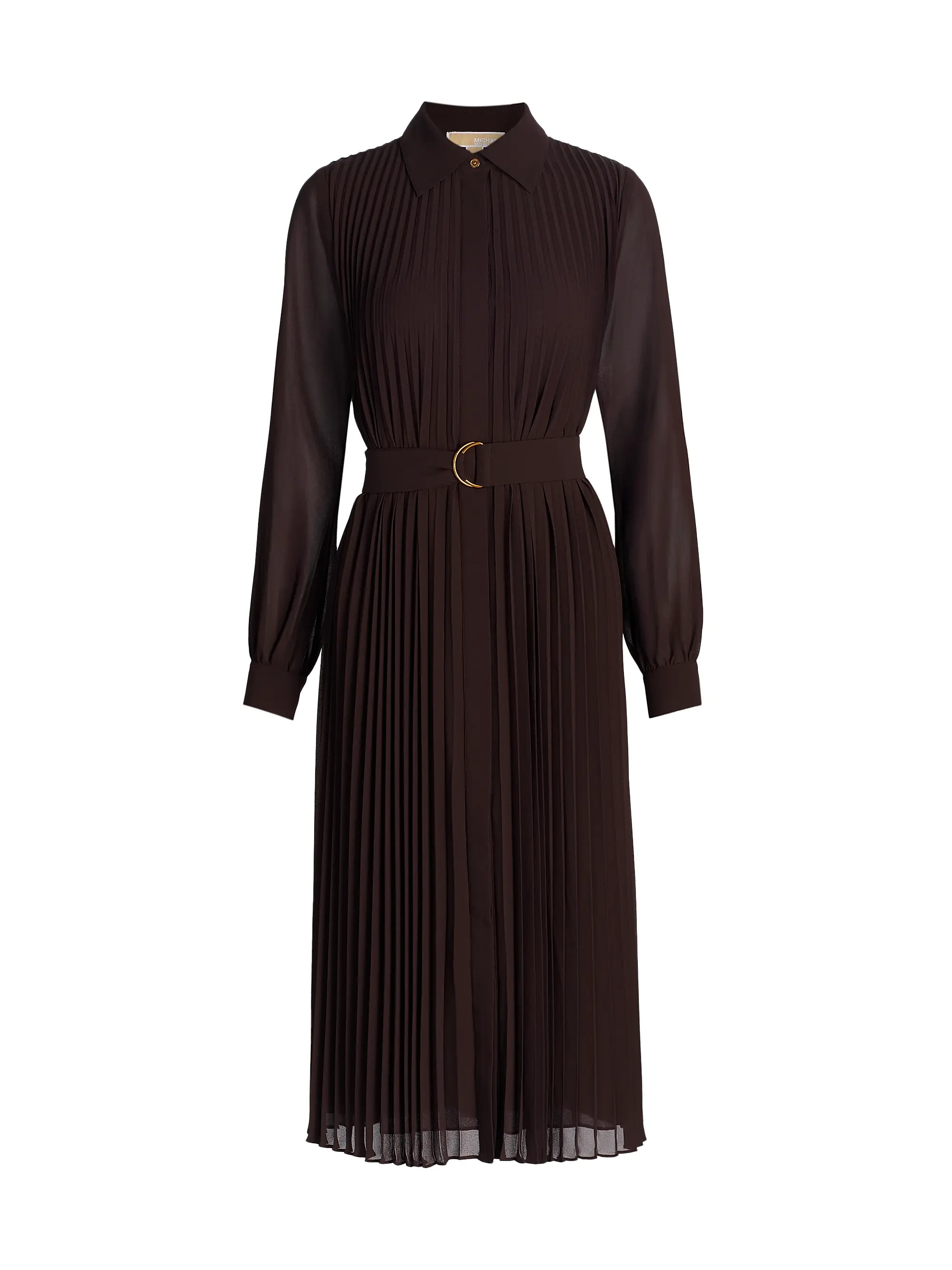 MICHAEL Michael Kors Pleated Midi-Shirtdress | Saks Fifth Avenue | Saks Fifth Avenue