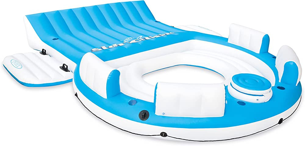 Intex 56299EP Splash 'N Chill Inflatable Island, 16.25 x 21 x 11.75 inches, Blue/White | Amazon (US)