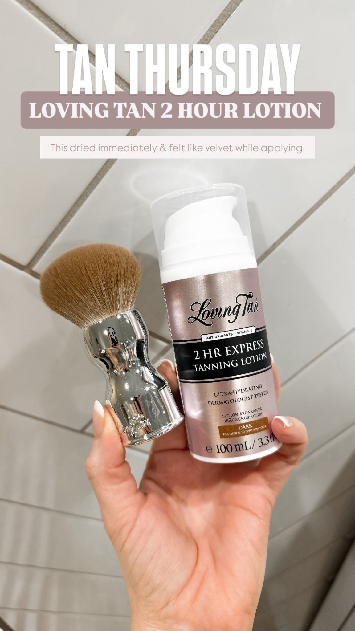 This @lovingtan tanning lotion felt so luxurious in the skin. I went with the 2hr Dark Tanning Lotion. I applied it with the mix, but use the brush for my neck. #lovingtan #selftan #skincare 

#LTKmomlife #LTKselfcare #LTKgrwm