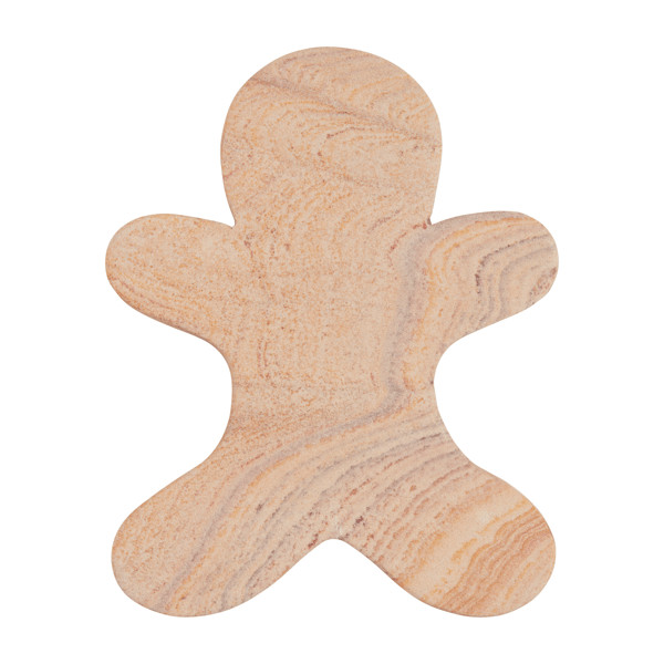 Mud Pie Gingerbread Man Mini Marble Board in Tan | Mud Pie