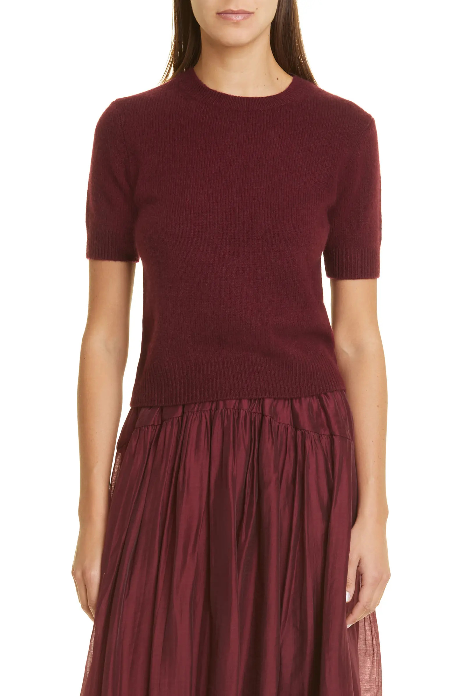 Short Sleeve Wool & Alpaca Blend Sweater | Nordstrom
