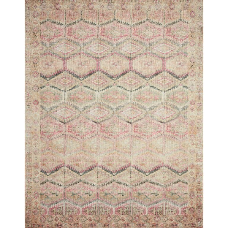 Loloi II Layla LAY-17 Printed Pink / Lagoon Area rug 7'-6" x 9'-6" | Walmart (US)
