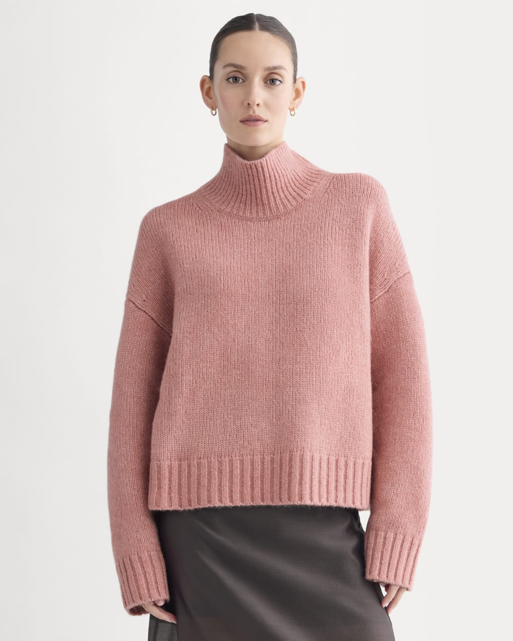 Everlane Cloud Oversized Turtleneck Sweater | Ash Rose | XS | Everlane