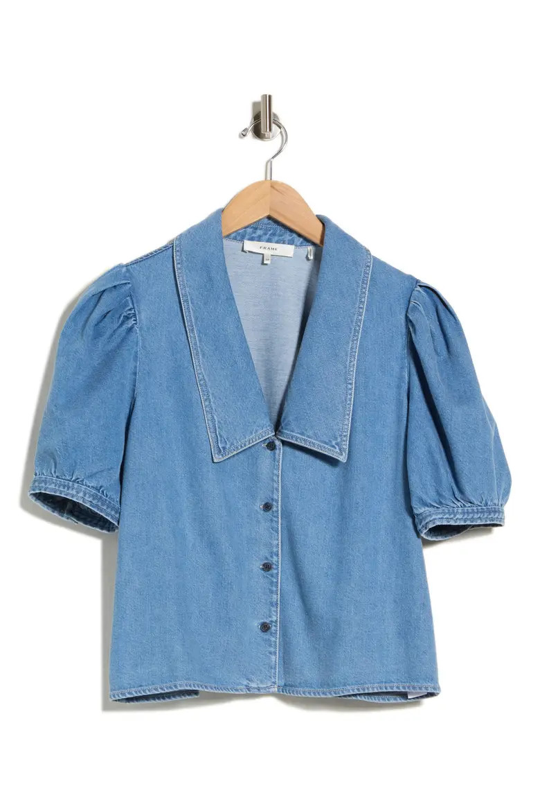 FRAME Sailor Collar Denim Shirt (Women) | Nordstromrack | Nordstrom Rack