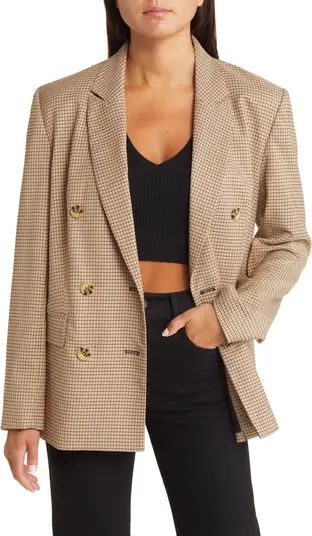 Newton Check Double Breasted Blazer | Nordstrom