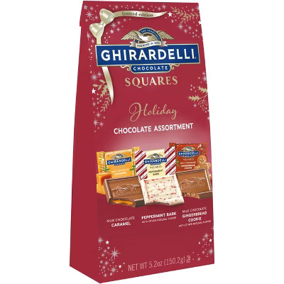 Ghirardelli Holiday Chocolate Assorted Squares Bag - 5.2oz | Target