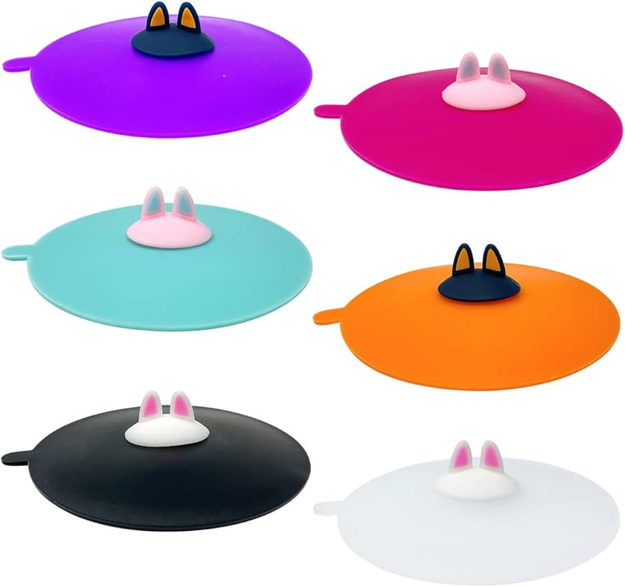 Wrapables Silicone Cup Lids, Anti-Dust Airtight Mug Covers for Hot and Cold Beverages (Set of 6),... | Amazon (US)