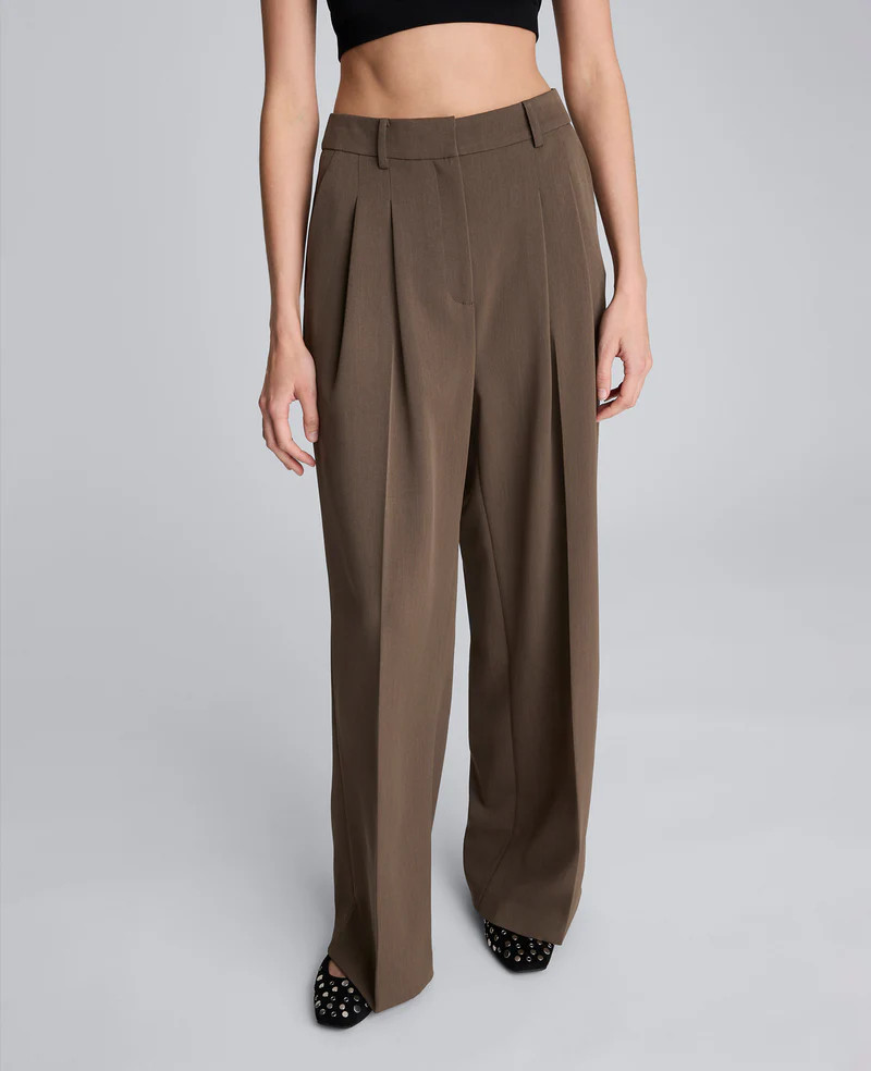 Melange Pleat Front Wide Leg Pant | Kenneth Cole