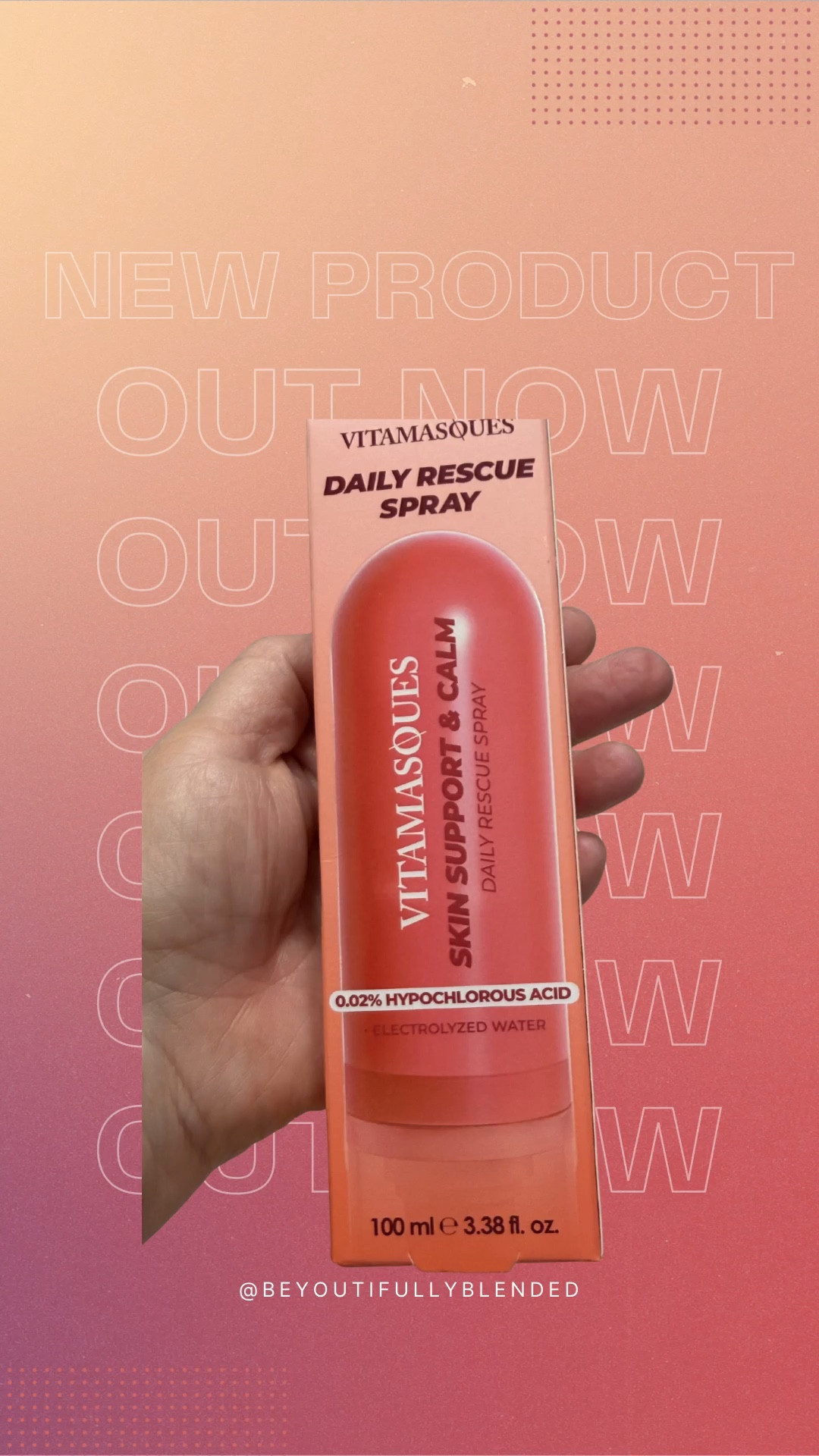 First Impression Friday
BeYoutifully Tested… Blended for You 💕

NEW PRODUCT ALERT ✨ and this one is so good if your skin needs a little extra love.

Meet the Vitamásques Daily Rescue Spray — your skin’s calm-in-a-bottle moment. 🌿
Formulated with hypochlorous acid (aka the ingredient everyone is talking about 👀), this gentle mist helps soothe irritation, reduce redness, and support your skin barrier.

I’ve been loving this for:
• Post-workout refresh 🏃‍♀️
• Calming sensitive or breakout-prone skin
• Midday skin reset when makeup feels heavy
• Even after being out in the sun ☀️
•Night time take the day off before bed refresh

It’s lightweight, clean, and honestly just feels refreshing every single time.

If your skin has been acting up lately… this might be your new go-to rescue step 💗
@vitamasque @walmart

Tap to shop + let me know if you try it!
#BeYoutifullyBlended #SkincareFinds #HypochlorousAcid #SkinSoothing #BeautyRoutine

#LTKBeauty #LTKselfcare