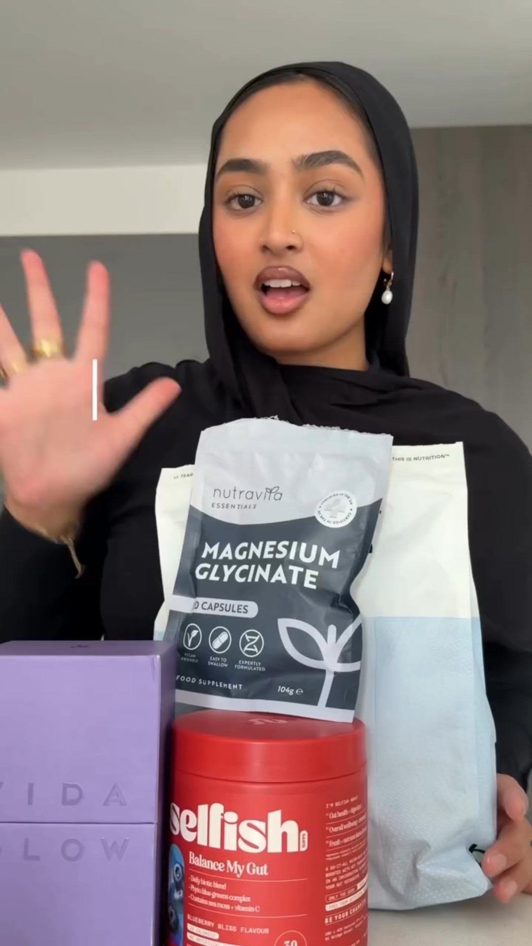 Everything I take as a wellness girly in her 20s 🧚🏼‍♀️✨🍵🧘🏽‍♀️🫧 

Products mentioned: 
@vida_glow collagen from @spacenk 
@selfishsupps balance my gut from @bootsuk 
@nutravita_uk magnesium glycinate from @amazonuk 
@bulk whey protein
Vitamin D from @amazonuk 

#healthandwellnesstips #wellnesslifestyle #wellnessgirl #supplementsthatwork #supplementsforwomen #supplements #selfcare #womenshealth #guthealth #collagensupplement