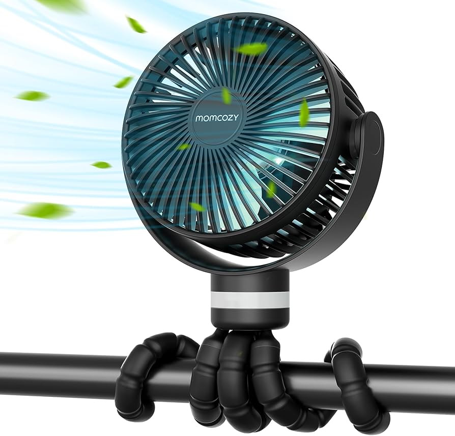 Momcozy Portable Stroller Fan, 8000mAh, 27H Ultra-long Battery Life, Detachable 4 Speed 360°Rota... | Amazon (US)