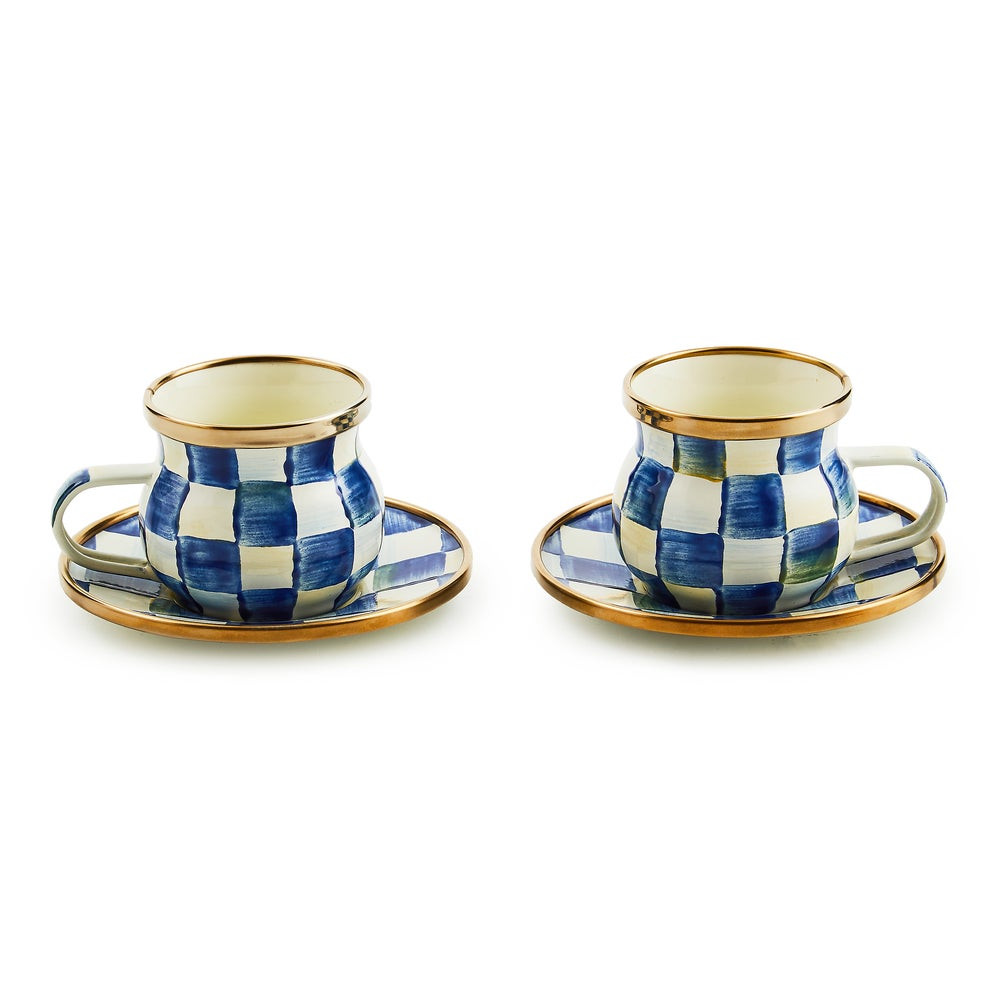 Royal Check Espresso Cup & Saucer Set | MacKenzie-Childs