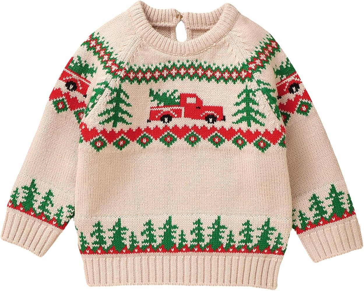 Karwuiio Toddler Baby Boy Christmas Sweater Long Sleeve Knite Sweater Fall Winter Clothes | Amazon (US)