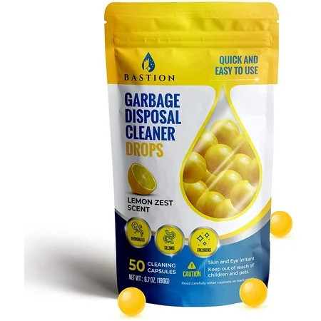 Garbage Disposal Cleaner & Deodorizer Drops- Lemon Scented - 50 count. | Walmart (US)
