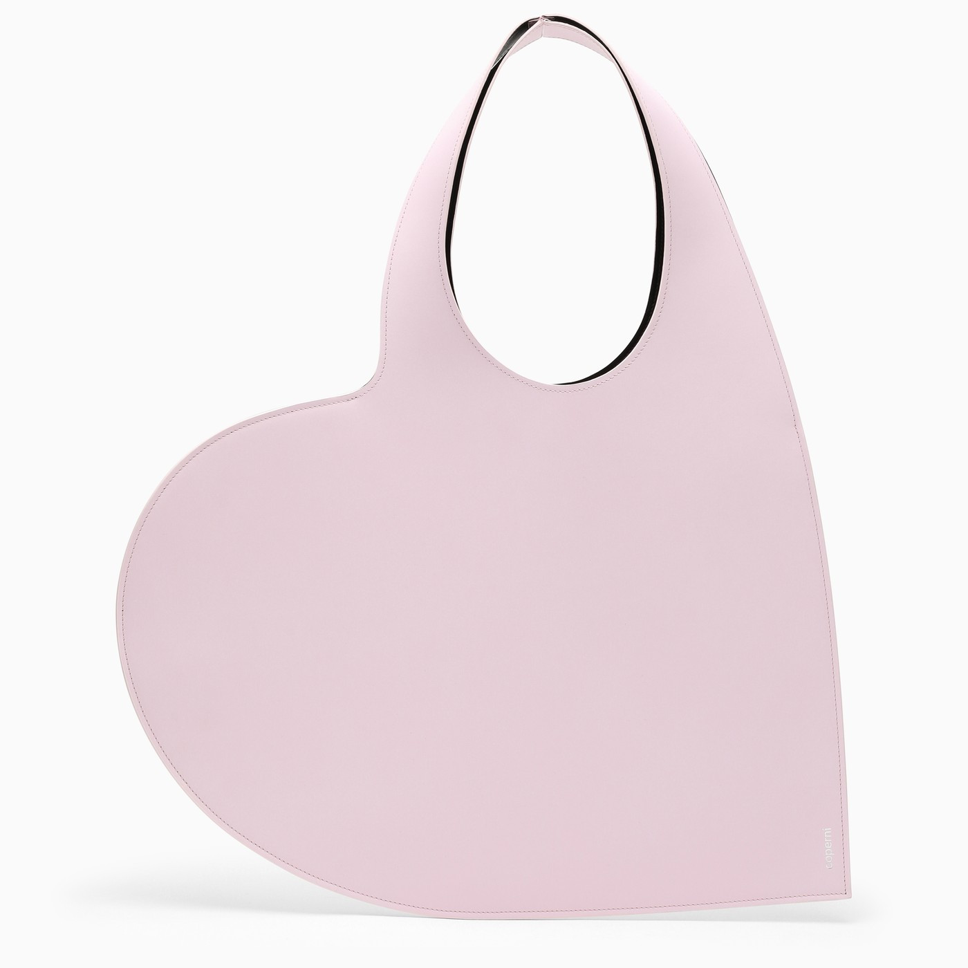 Heart pink leather tote bag | The Double F