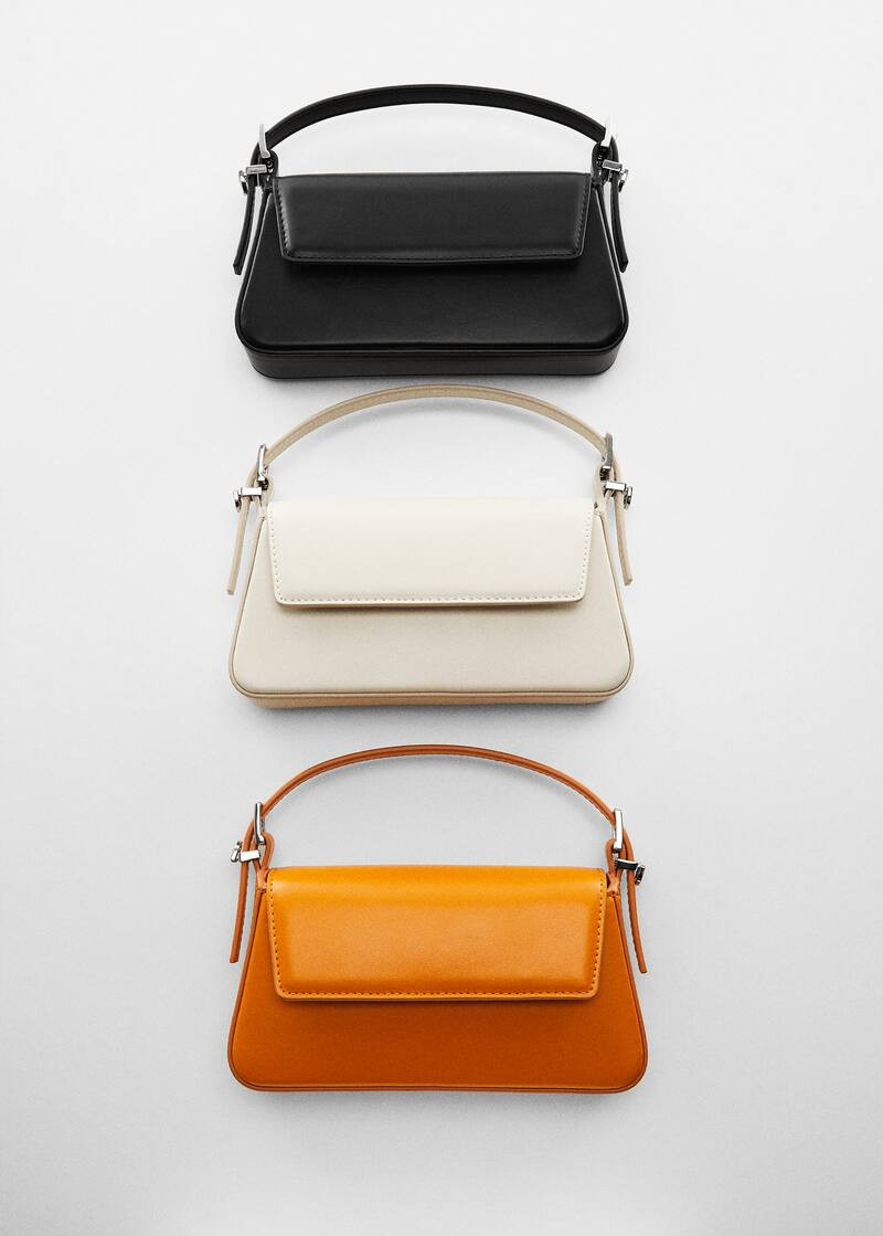 Double strap bag with flap -  Women | Mango United Kingdom | MANGO (UK)