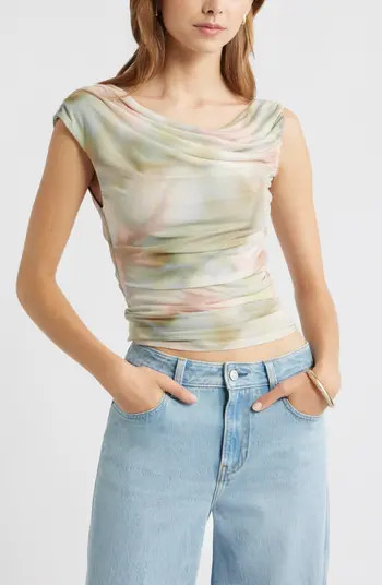 Cap Sleeve Mesh Top | Nordstrom