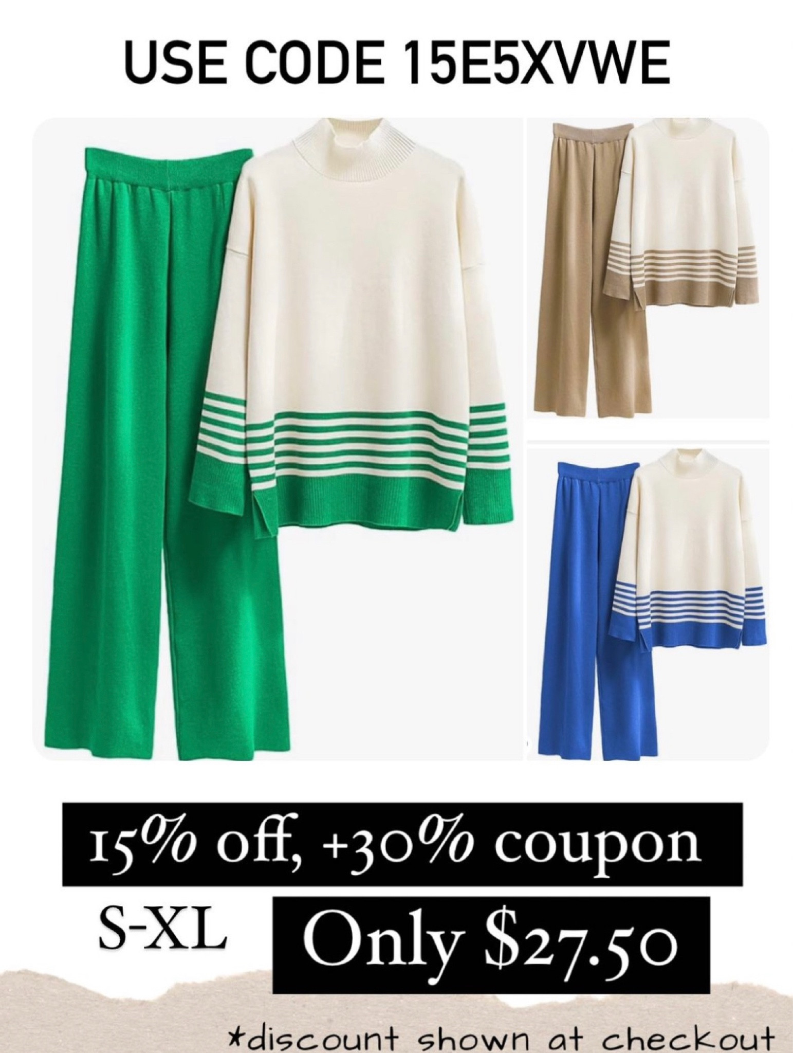 Love this lounge set.. use code 15E5XVWE .. to get extra 15% and clip coupon .. I ordered black and white set.. #lounge #loungeset #deal #amazonfashion #amazonfind #falloutfit #fall 

#LTKfindsunder50 #LTKsalealert