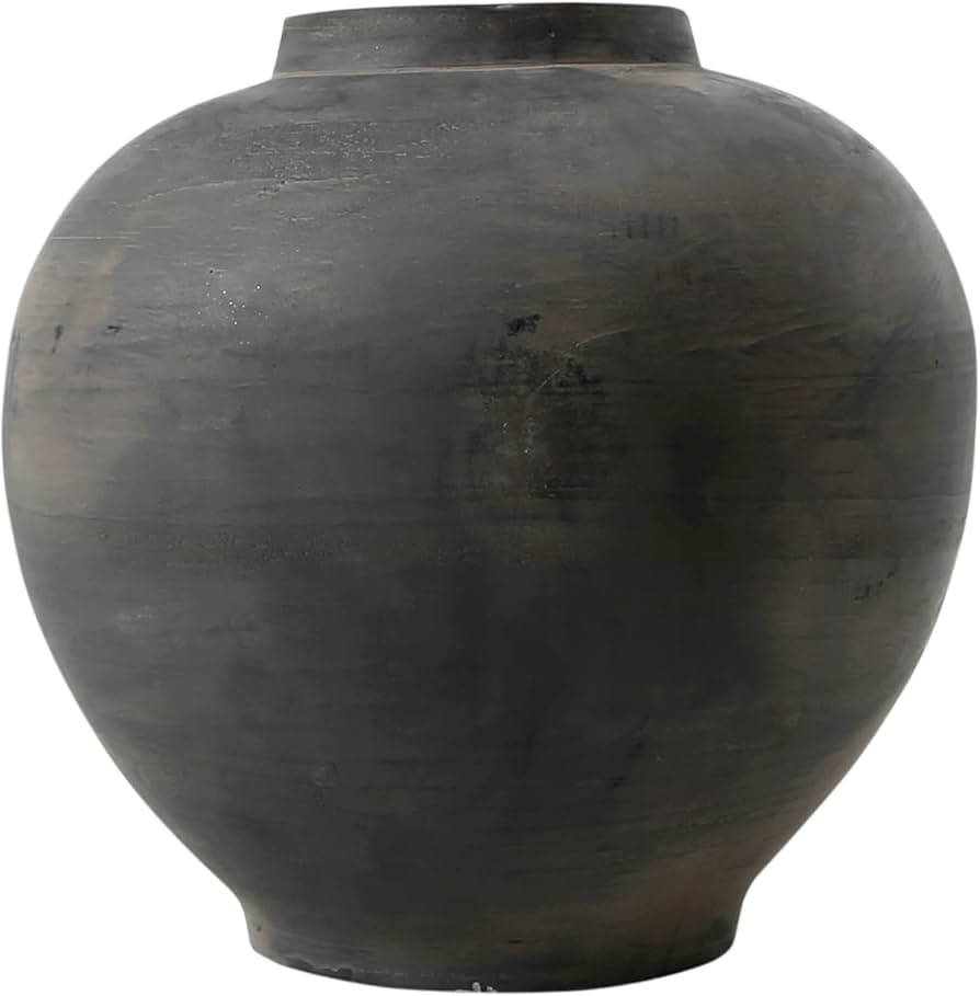 Artissance Earthy Gray Small Pottery Apple-Shaped Pot, 10 Inch Tall | Amazon (US)