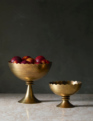 Villers Compote Bowls (Set of 2), Brass | Lulu and Georgia 