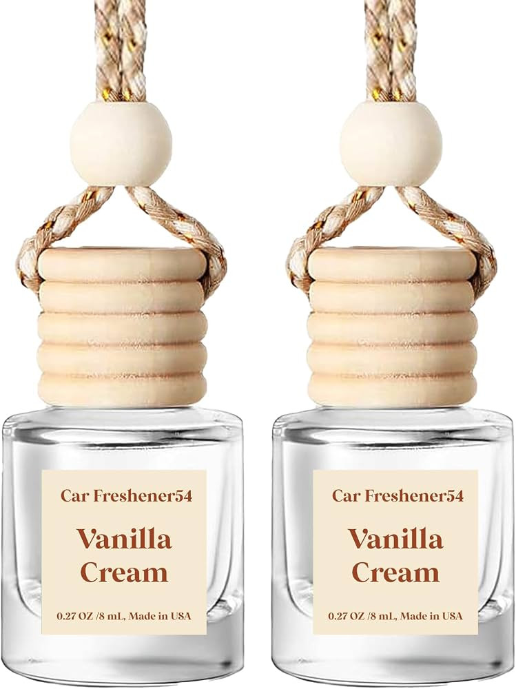 HoogaLife Car Air Freshener Diffuser 2 Pack Hanging Air Freshener Diffuser - Vanilla Cream Fragra... | Amazon (US)