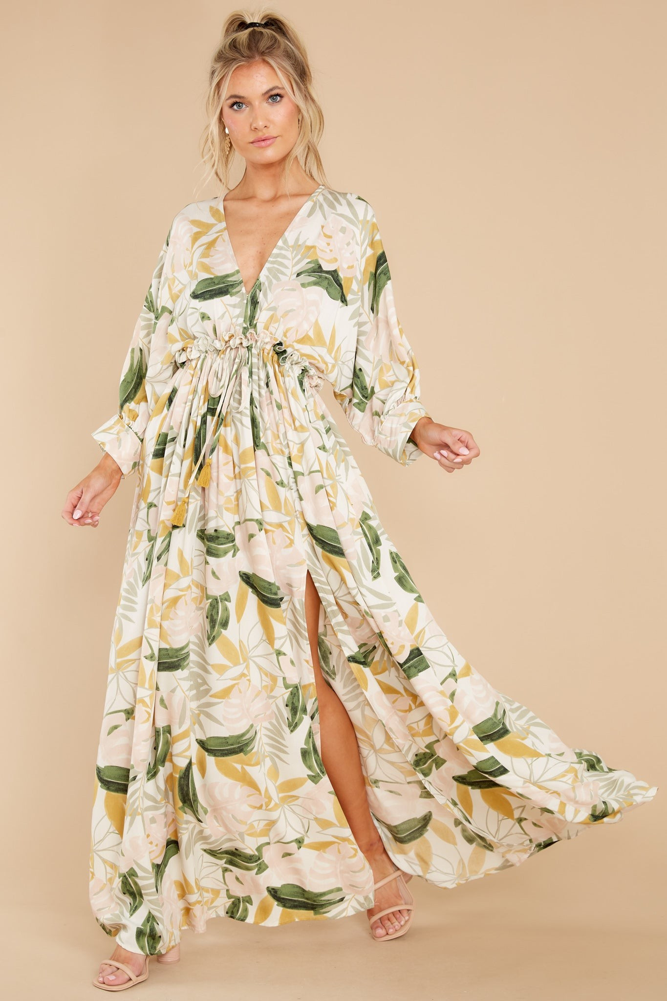 So Surreal Ivory Multi Print Maxi Dress | Red Dress 