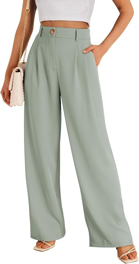 LILLUSORY Wide Leg Dress Pants Women's High Waisted Business Casual Trousers | Amazon (US)