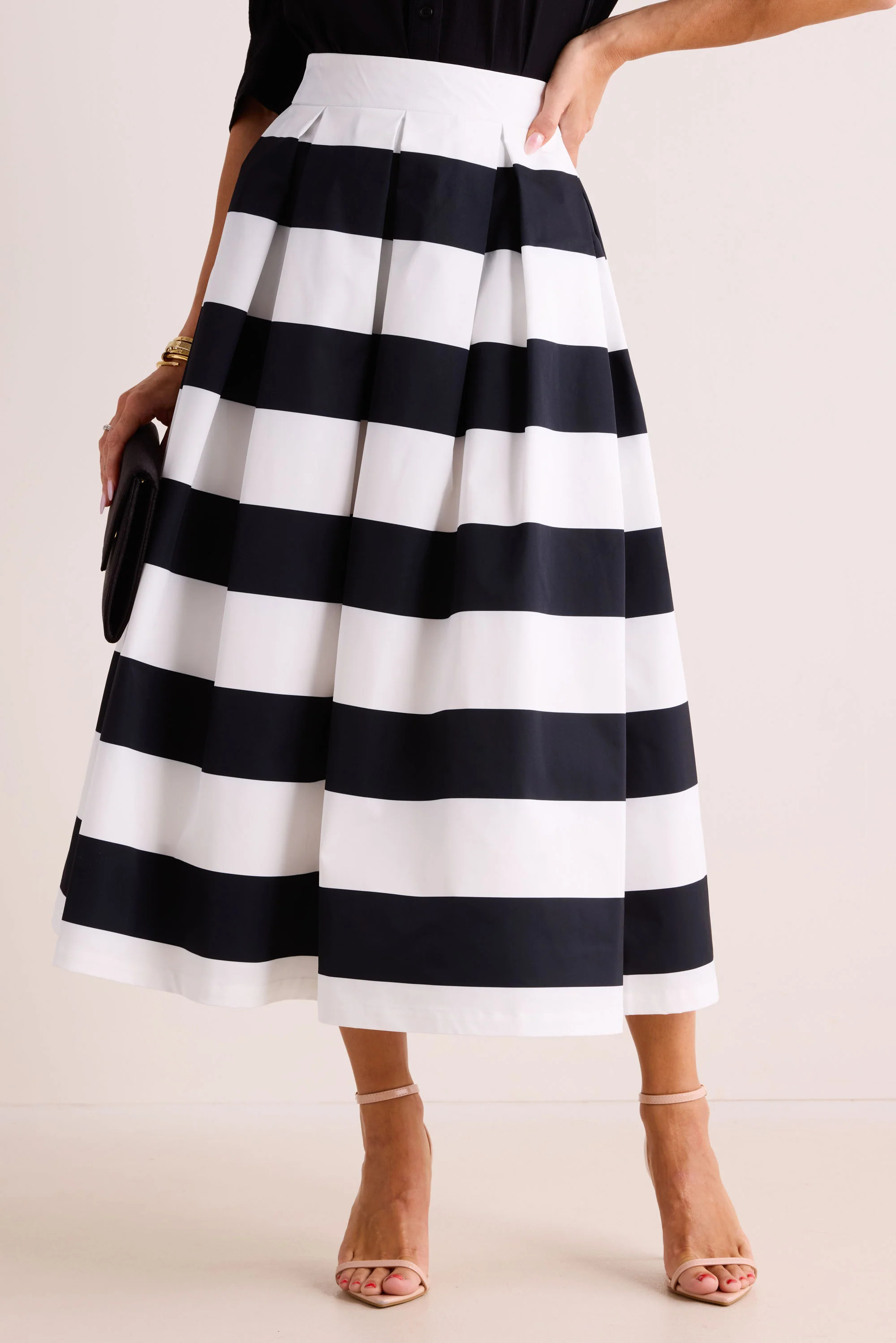 Larissa Skirt- White/Black | Avara