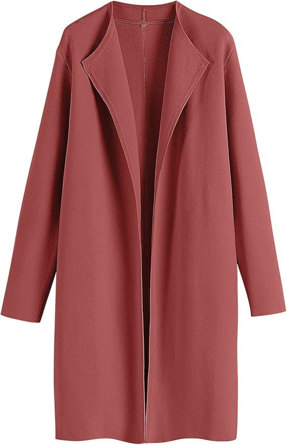 ANRABESS Women's Casual Long Sleeve Classy Draped Open Front Jackets Long Knitted Cardigan Sweate... | Amazon (US)