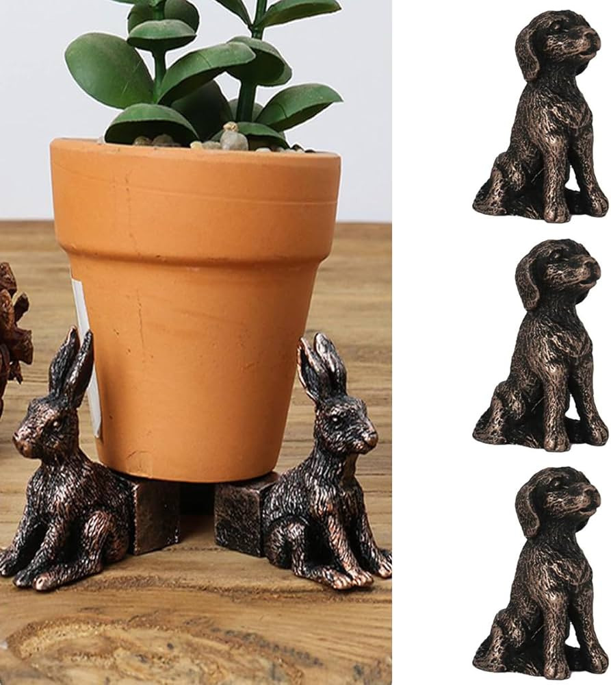 Pot feet for Outdoor Planters,Planter Risers for Pots Indoor,Mini Animal Figurines Ornaments Plan... | Amazon (US)