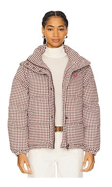 Damson Madder Jennifer Check Puffer in Chocolate from Revolve.com | Revolve Clothing (Global)