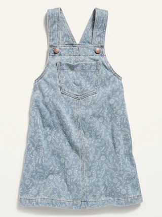 Floral-Print Jean Shift Skirtall for Toddler Girls | Old Navy (US)