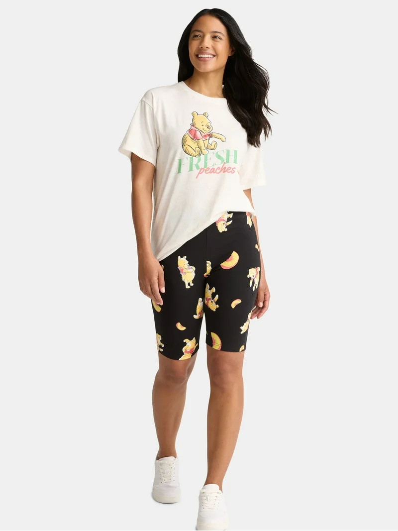 Disney Winnie the Pooh Women’s Fresh Peaches Graphic Tee, Sizes XXS-XXL | Walmart (US)
