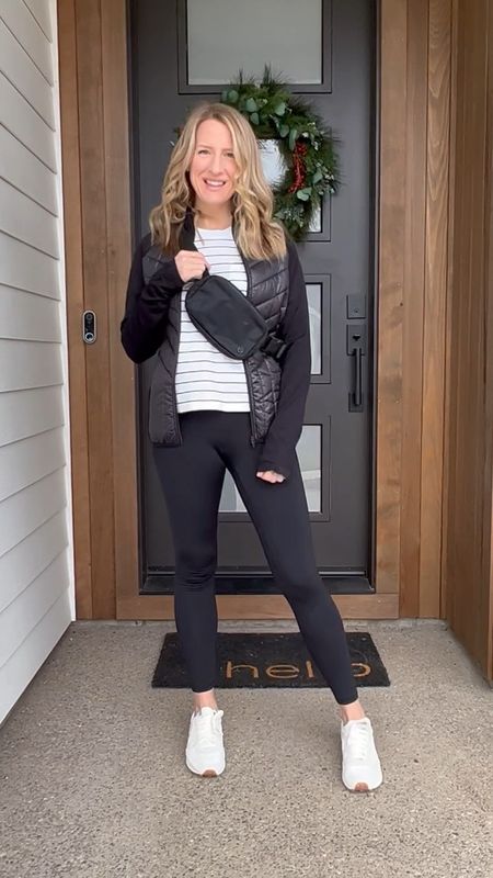 This casual and fun athleisure wear will keep you running all day long! I’m pairing this striped t shirt with a mixed media jacket, Amazon leggings and Nike Daybreak sneakers! #competition

#LTKshoecrush #LTKFind #LTKunder100
