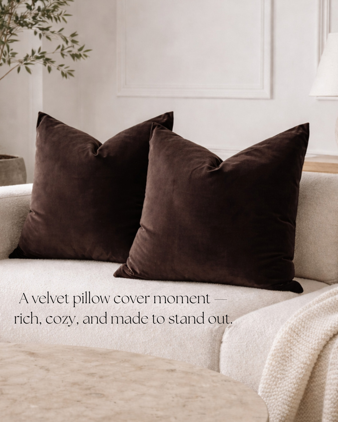 LUXE VELVET PILLOW COVERS — RICH & COZY! These DEEP CHOCOLATE VELVET pillows add instant warmth and texture to a NEUTRAL sofa. The perfect elevated layer for a MODERN, MOODY space.

#Amazon #TheHillaryStyle #AmazonHome #VelvetPillows #NeutralDecor #MoodyHome #LuxuryForLess #HomeStyling #DesignerLookForLess #CozyInteriors 

 #LTKU #LTKOver40 #LTKHome