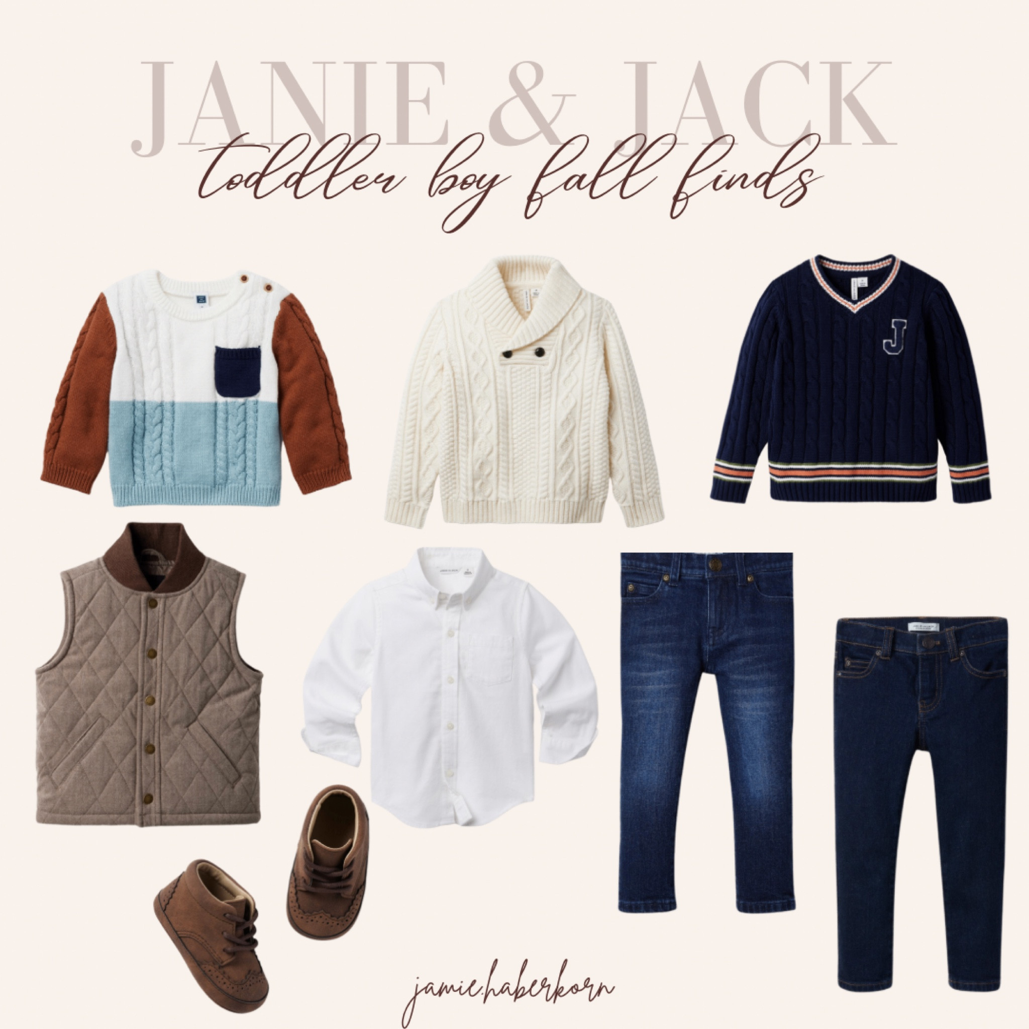 Toddler boy fall outfits - Janie & Jack


#toddlerstyle #toddlerboy #boyclothes #boyoutfits #boyfalloutfit #familyphotos #vest #denim #fallshoes #sweater 

#LTKkids #LTKunder100 #LTKfamily