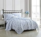 Amazon.com: Laura Ashley Home - King Quilt Set, Reversible Cotton Bedding with Matching Shams, Li... | Amazon (US)
