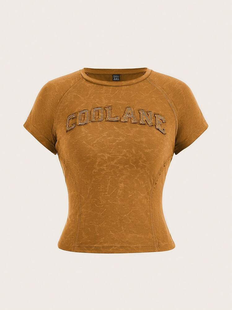 Coolane Girls Vintage Daily Wear Graphics Washed Grunge Crop Tops | SHEIN