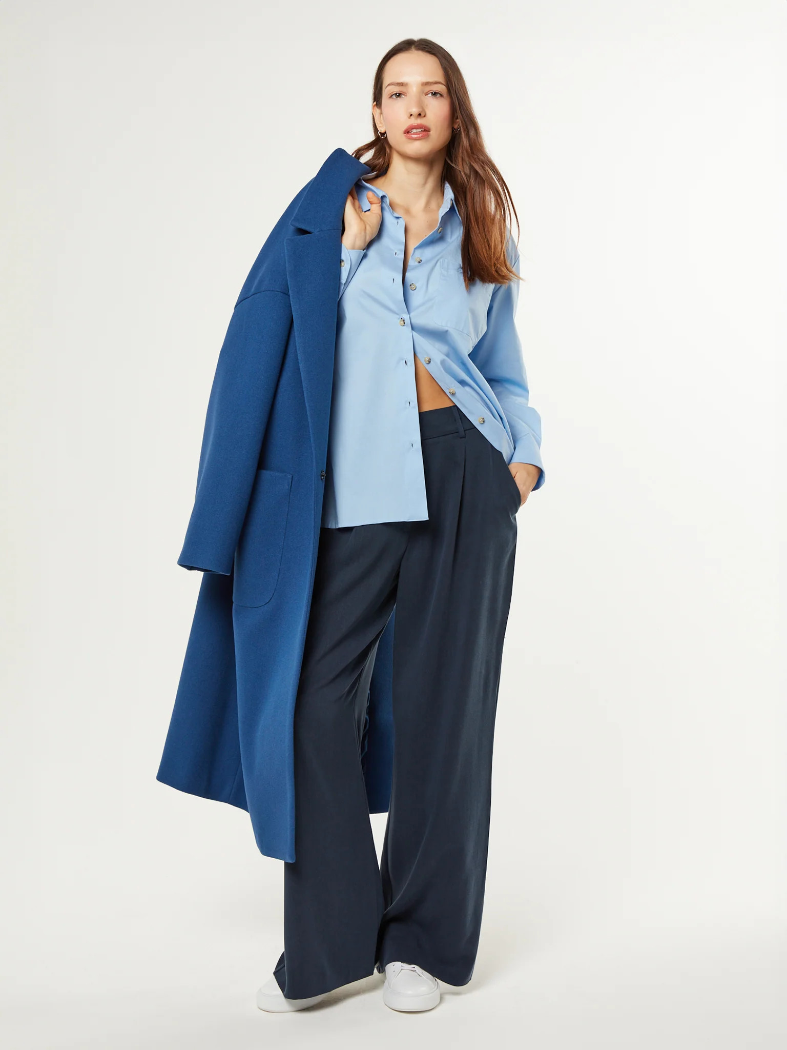 Cumin Trouser in Navy | OMNES | Trousers | Sustainable & Affordable Clothing | Shop Women's Fashi... | OMNES UK