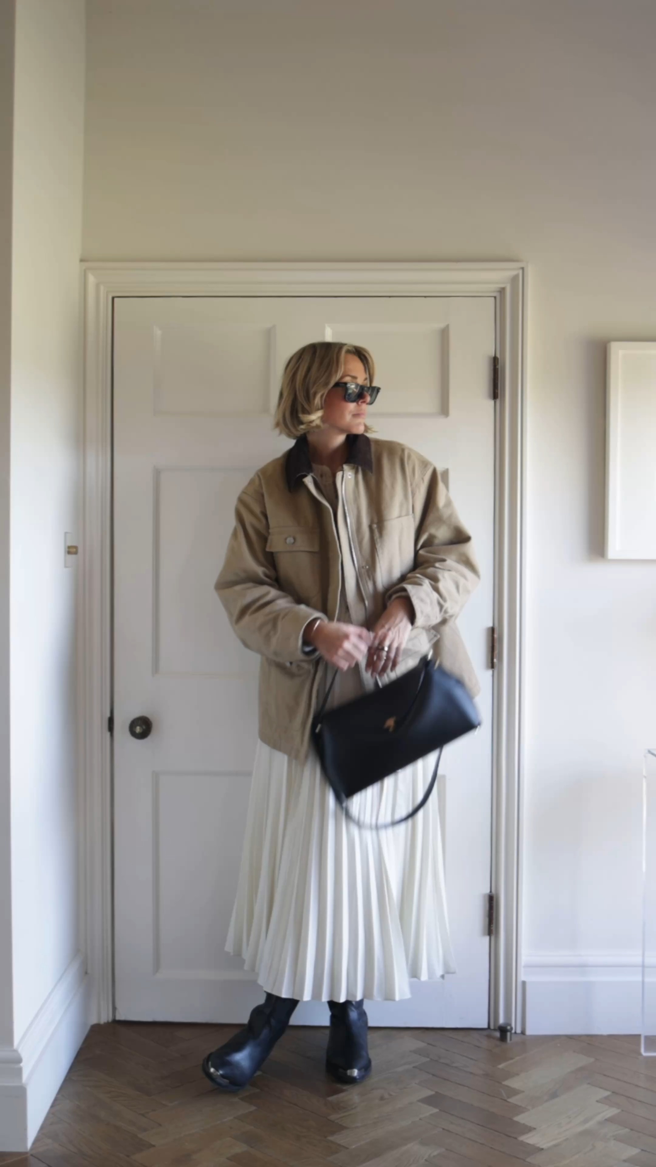 Outfit Inspiration, Barn Jacket, CARDIGAN, High Block Heel Knee Boots, Arket, Charli, Warehouse, Free People, Ray-Ban 

 #LTKFashionMonth #LTKuk #LTKstyletip